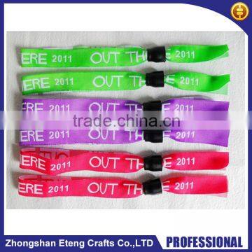 Disposable event wristbands,custom made woven wristband