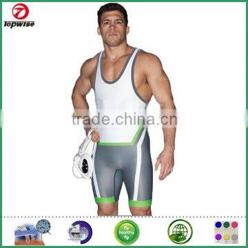 Team name, logo and colors sublimation custom wrestling singlet