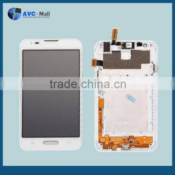 low price china mobile LCD and touch screen assembly w/frame for LG Optimus L70 white