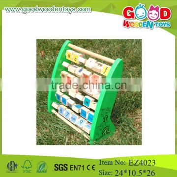 safety material and painting of wooden teaching tool alphabet learning frame maths educational toys