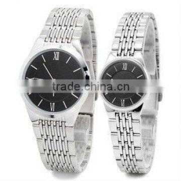 New style Japan movt stainless steel couple watch