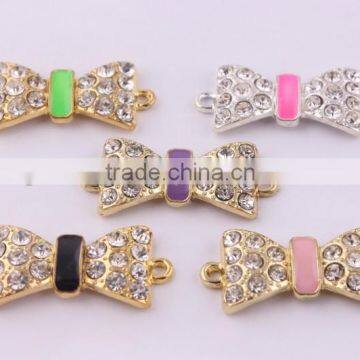 Exquisite crystal rhinestone connector charms ! alloy glitter silver Connector for bracelet wholesales!!