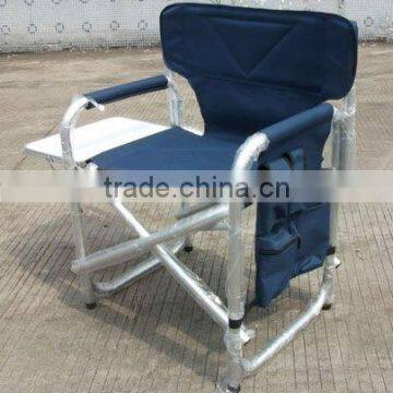 Aluminum folding director chair with table