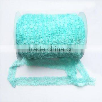 Fancy 1" Width Stretch Lace Elastic Trim in Stock,lace Elastic Wholesale for Baby Headband photo-2