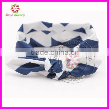 Chevron Printed Cat Ear Cotton Headband, Chevron Cotton Headband, Chevron Cotton Elastic Hairband photo-6