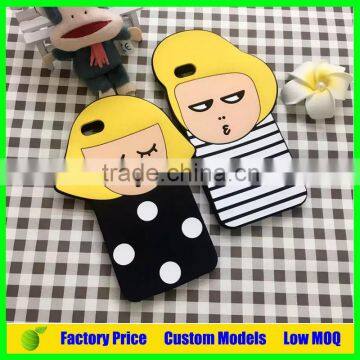 Korea Girl and Boy silicone mobile phone case cover for Huawei ascend mate 8 mobile case cover