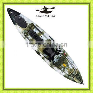 Non-transparent Plastic Kayak Fishing Canoe With Pedal Made in China photo-4