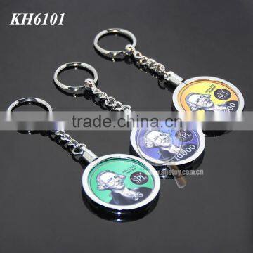 44mm Casino Poker Chip Holder Random Print 40mm Clay Coins Chips Zinc Alloy Metal Casino Poker Chips Keychain Custom