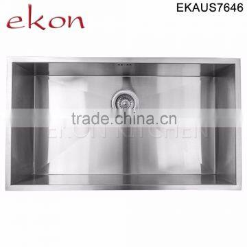 18 Gauge Undermount Handmade Stainless Steel Single Bowl Kitchen Sinks photo-3