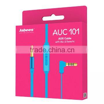 High Quality TPE Flat Stereo Auxiliary Cable With Remote photo-6