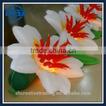 LED Lighted Inflatable Flower Decoration on Stage 10m Long