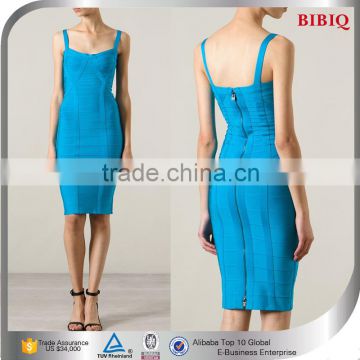 Latest Blue Bandage Celebrity Club Dress