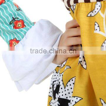 2016 Newest Wholesale Boutique Girls Clothing Sets Baby Ruffled Pant Sets Kid 100% Cotton Outfit photo-5