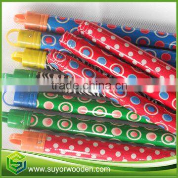 chinese colorful pvc coated wooden broom handle with thread