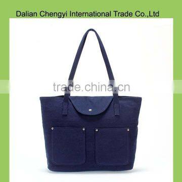 Hot sale denim canvas shoulder bag for ladies