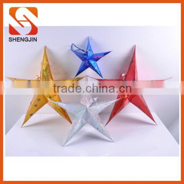 Christmas Decoration Paper Stars Colorful paper Hanging Folding party decoration star