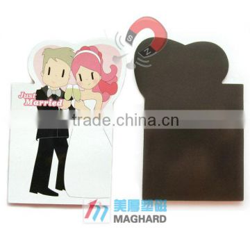 China supplier wholesale custom Get mariired paper memo Flexible Rubber magnets