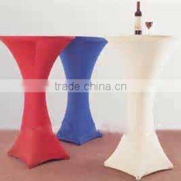 white lycra spandex round cocktail table cloth for wedding wholesale table linen