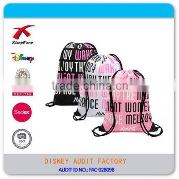 Factory Wholesale 210D Polyester Material Bulk Printing Promotional Cheap Drawstring Bag