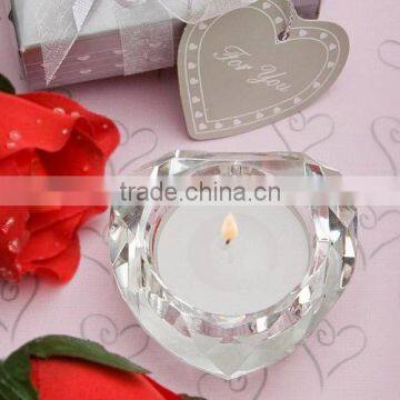 elephant heart shape crystal candle holder