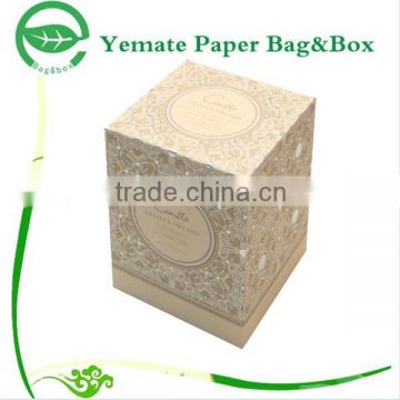 handmade printed luxury folding paper candle box, foldable paper box