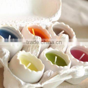 2014 New Arrival Ceramic Scented Candle/ Egg shape candle/ Egg Shape Candle Set