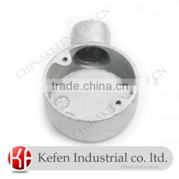 BS4568 EN61386 electrical galvanized malleable iron casting circular box & 32mm terminal electrical box