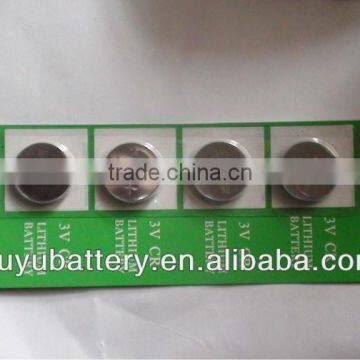 3.0V lithium Button Cell CR2032 with blister card package