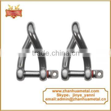 Rigging hardware stainless steel twist shackle