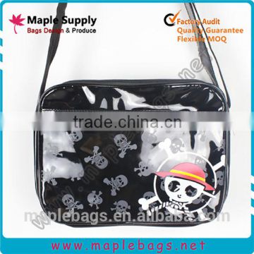 Shiny PVC side bag for teens