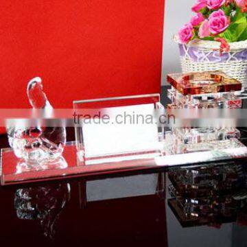 Crystal Pen holder Card Holder with crystal hand Office table Decoration