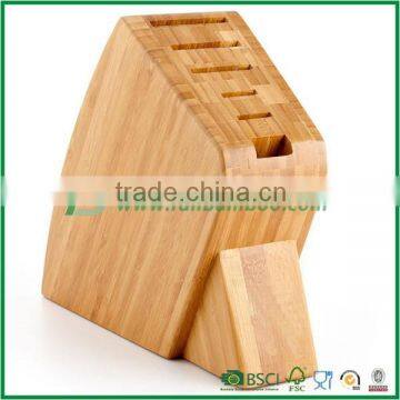 Sturdy bamboo knife block 6 slot