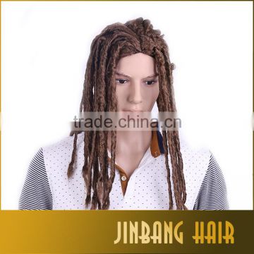 2016 new style fashionable factory cheap wholeasale price synthetic hair dreadlock wig for black man