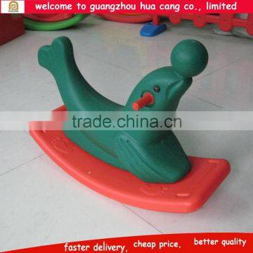 China seal type spring plastic rocking horse