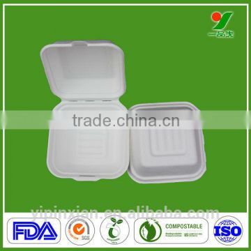 disposable biodegradable tableware paper pulp hamburger box