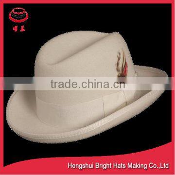 2015Hot Fashion Winter Wool Felt Homburg Hat For Man