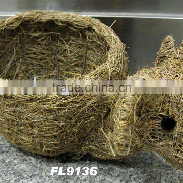 rattan animal basket,animal planter,rattan animal,garden decoration,rattan basket,wicker basket,rattan decoration,rattan craft