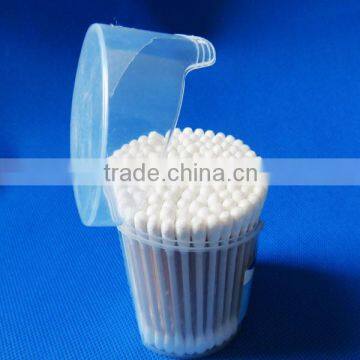 Customized label box 100tips disposable cleaning wooden cotton buds