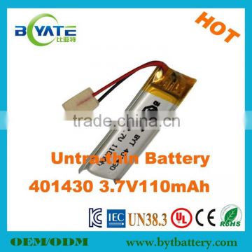 Wholesale 3.7V110mah Samll Size Lipo Battery for MP3/Bluetooth