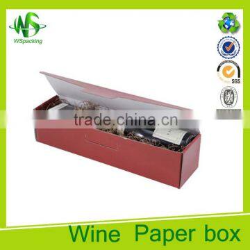 Quick delivery time Single bottle easy fold gift box for red wine