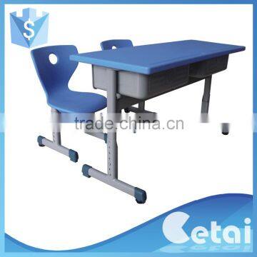 table and chair,comfortable shcool desk and chair,double desks and chairs