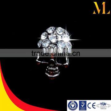 Simple gun black skull diamond accessories for nail art