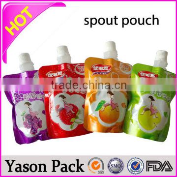 Yason transparent spout pouch transparent salad bags with spout transparent spout bag