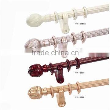 China supplier red plastic finials hollow metal curtain rod