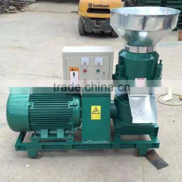 Homemade small flat die fish feed wood pellet making machine/poultry feed pellet mill