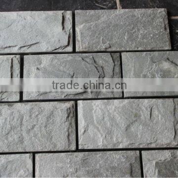 exterior wall light grey slate mushroom stone rock panel