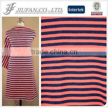 Jiufan Textile Hot Sale TC Fleece Knitting Fabric Striped Tc Fabric Supplier For Clothing