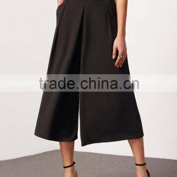 2016 Latest Design Factory Wholesale 3/4 Length Culottes Lady Pants Hot Pants Sale With Wide Leg Sleeve photo-2