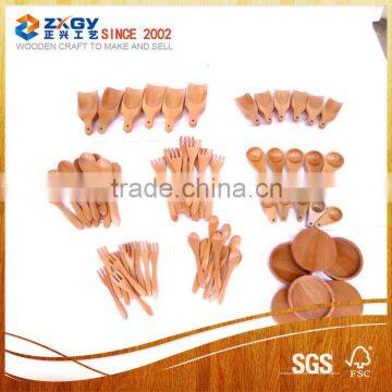 Natural Household Small Wooden Spoons and Forks