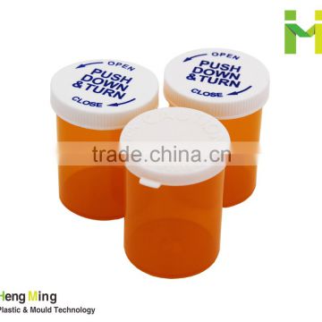 30dram child proof vial plastic pill bottle